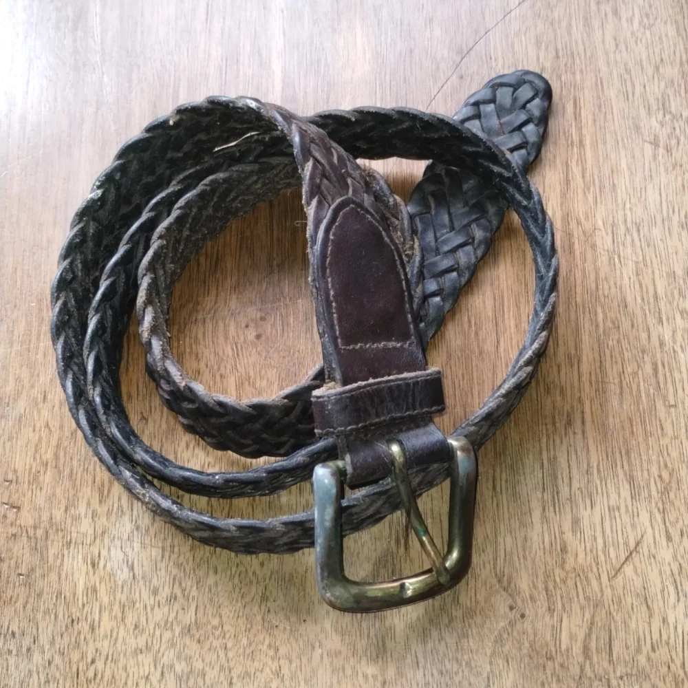 Men's Woven Leather Belt